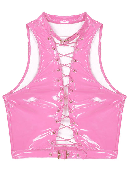 Women Leather Vest Gothic Steampunk