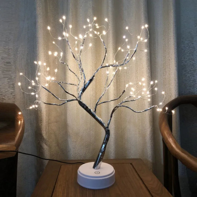 108 LED Copper Wire TabletopTree String Lights