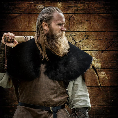 Fur Collar Winter Clothing King Warrior Cloak