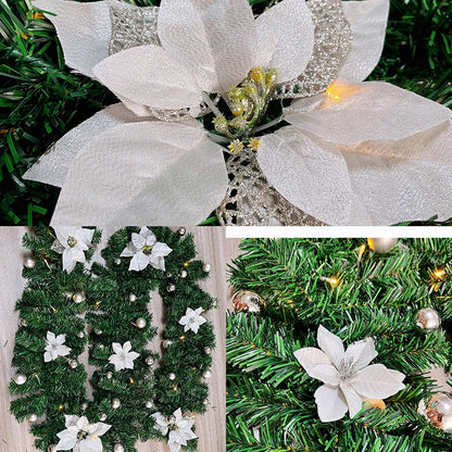 Christmas Decor - Artificial Flowers & Greenery, Gift Decor - Decorative Wreath for Home & Holiday