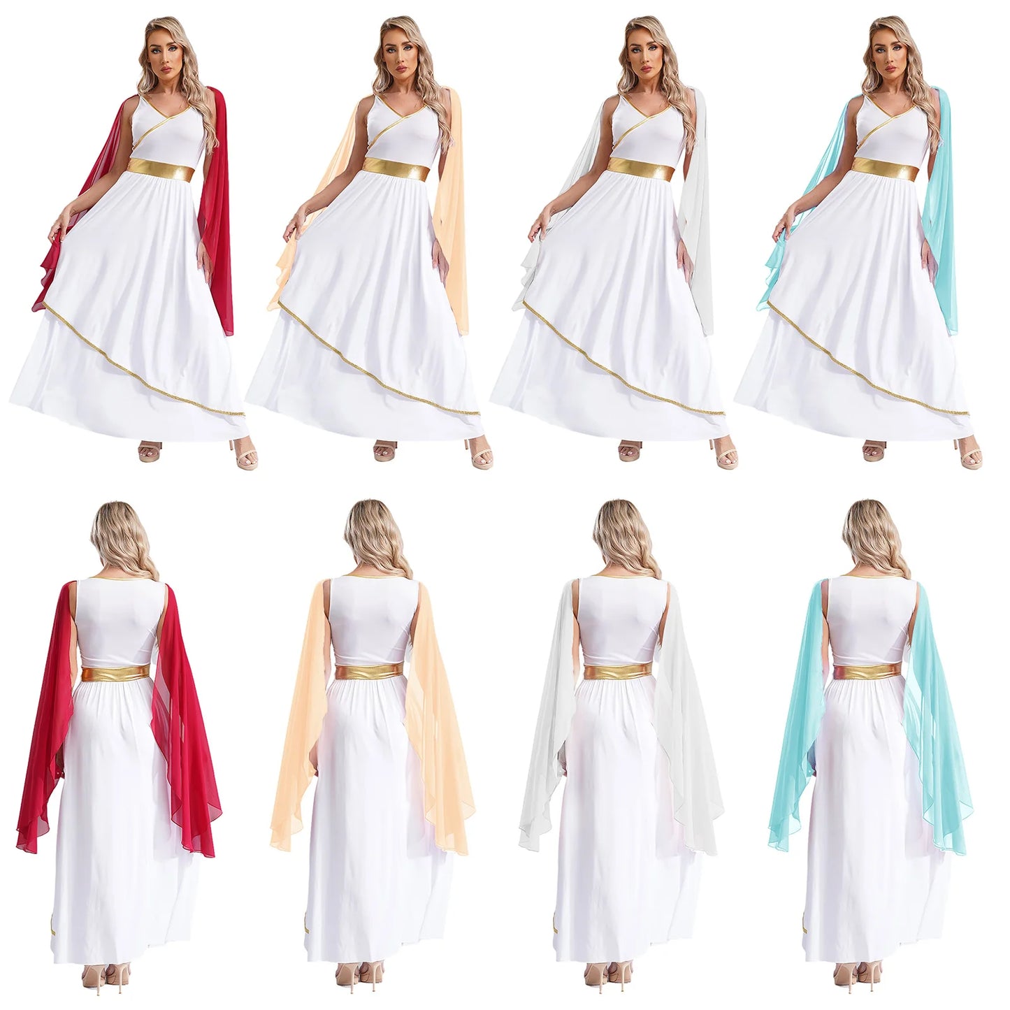 Womens Ancient Greek Toga Goddesses Costume