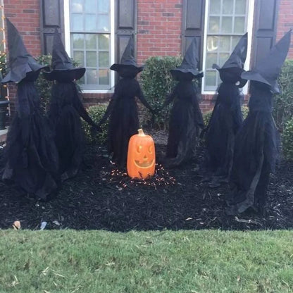 Light-Up Witches with Stak Screaming Witches Sound Activated Sensor