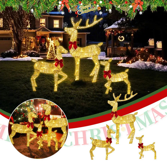 2D  Christmas Reindeer Outdoor Yard Decoration