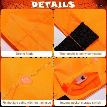 1-20PC LEDLight Up Halloween Pumpkin Candy