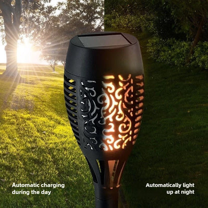 12LED Solar Flame Light Outdoor,Waterproof 12LEDs