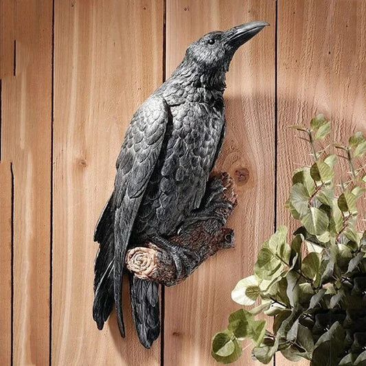 Fake Raven Resin Statue Bird Crow