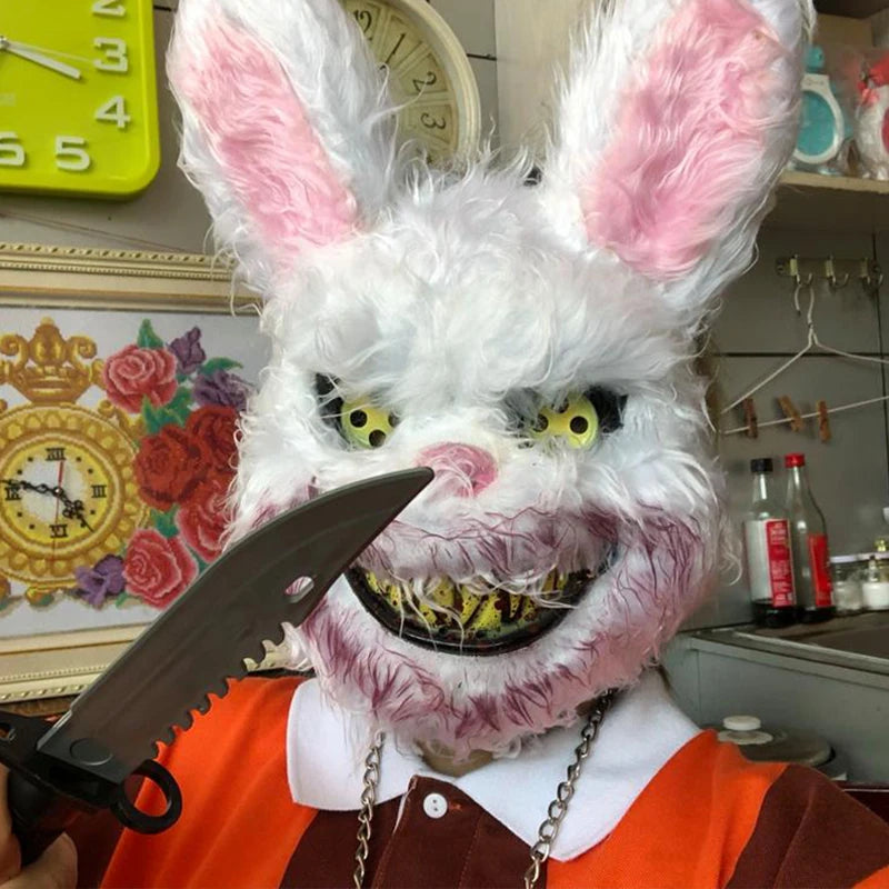 LED glowing Cosplay Bloody Rabbit Mask