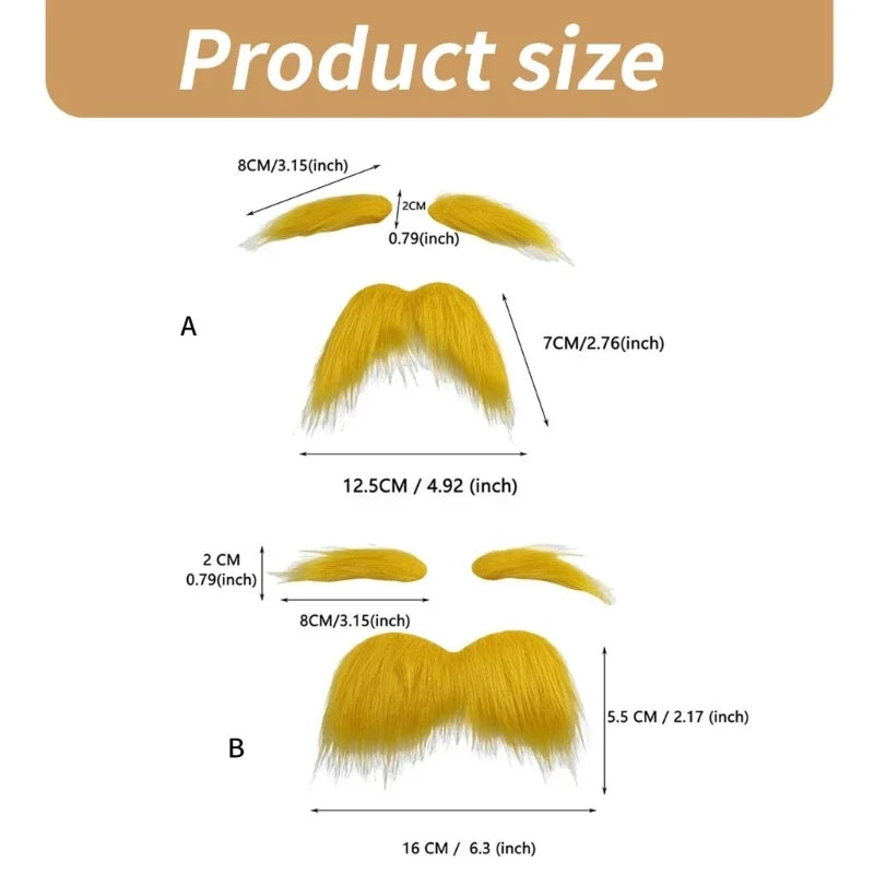 Yellow Mustache and Eyebrows