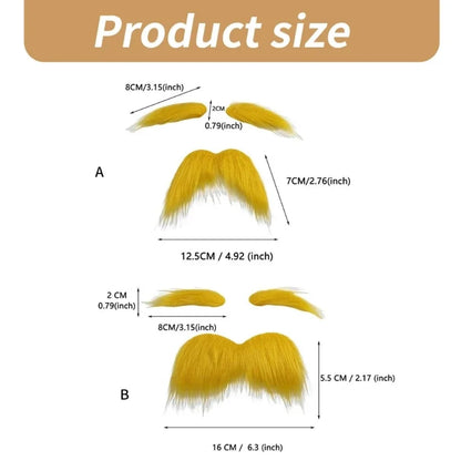 Yellow Mustache and Eyebrows