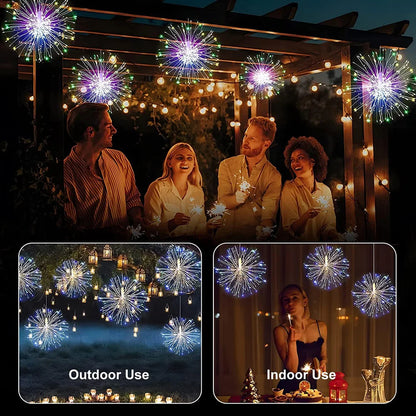 LED Fireworks Fairy Lights Copper Wire String Light