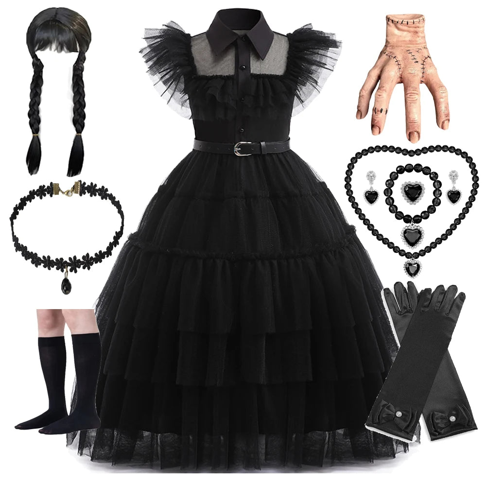 Wednesday Addams Costume for Girls - Festivewarehouse™