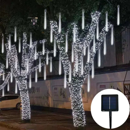 Solar Meteor Shower LED String Lights