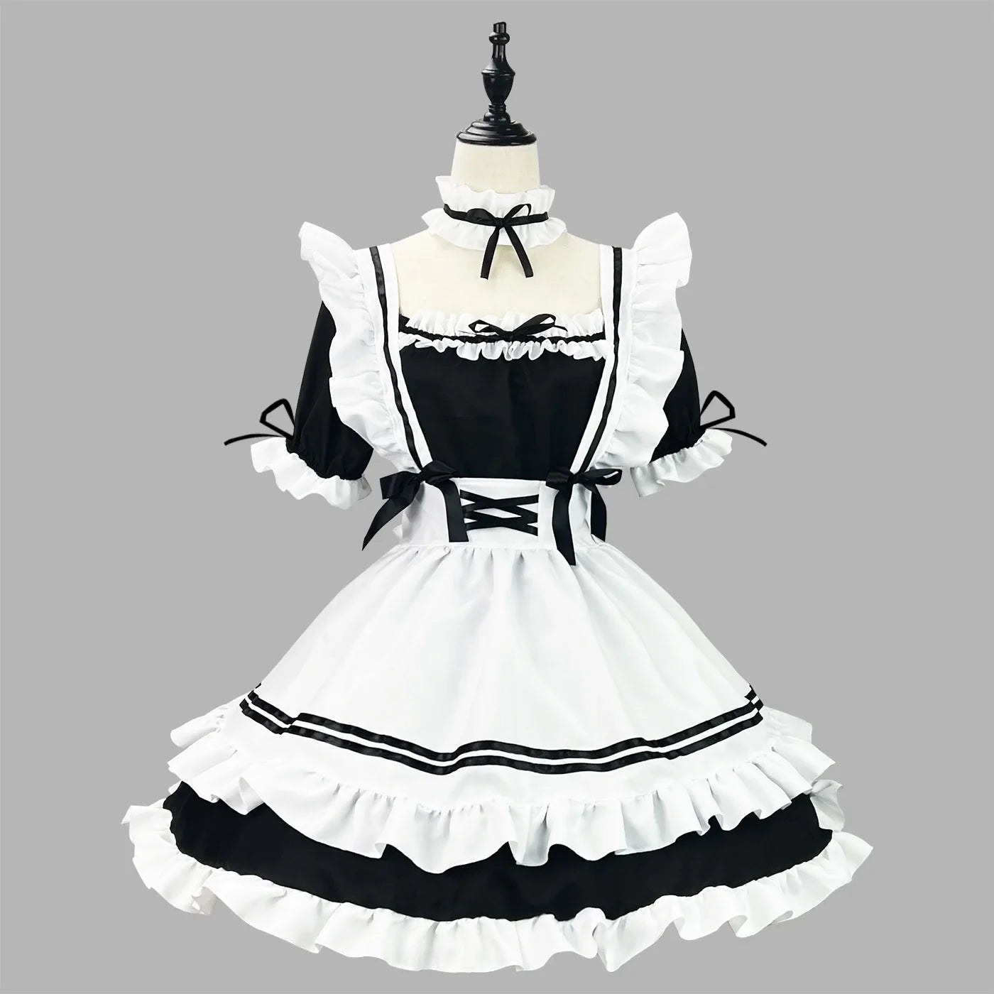Black White Lolita Maid Costume