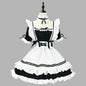 Black White Lolita Maid Costume
