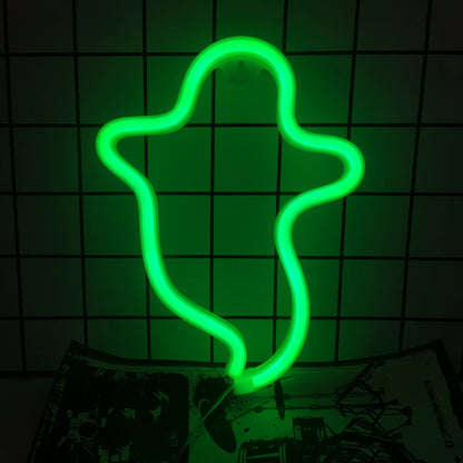 Halloween Bat Spirit LED Neon Wall Decor - USB or Battery Powered
