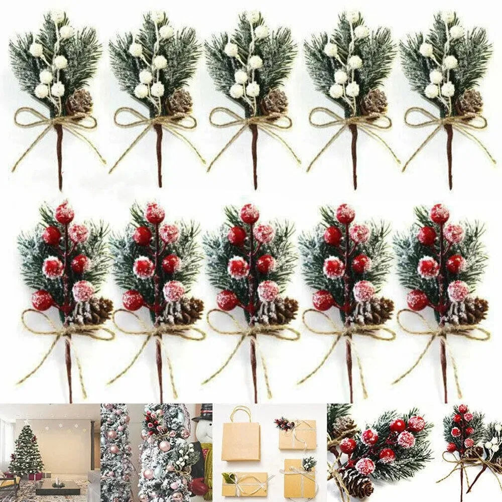 Artificial Pine Cones, Rope and Snowflakes