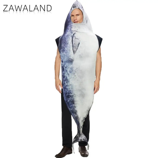Zawaland Cosplay Fish Costume Funny Halloween Suit