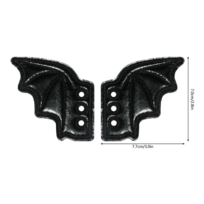 1 Pair Bling Bat Shoe Wings Embroidery DIY