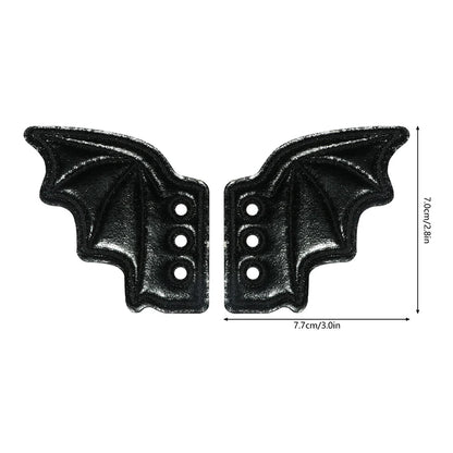 1 Pair Bling Bat Shoe Wings Embroidery DIY