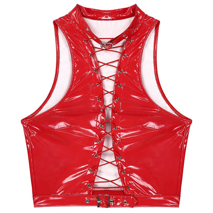 Women Leather Vest Gothic Steampunk