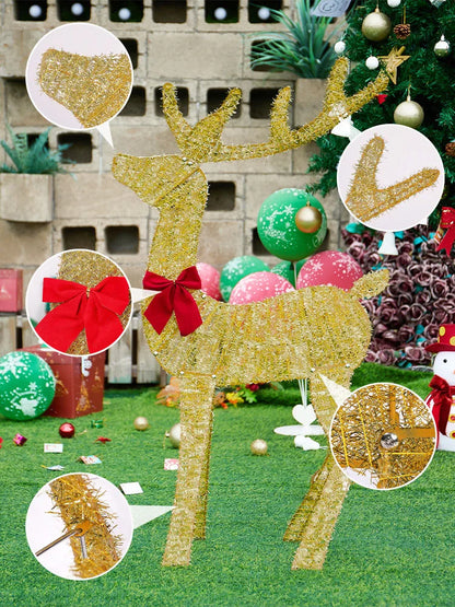 2D  Christmas Reindeer Outdoor Yard Decoration