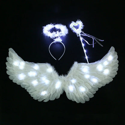31.5" Angel wing halo and fairy wand