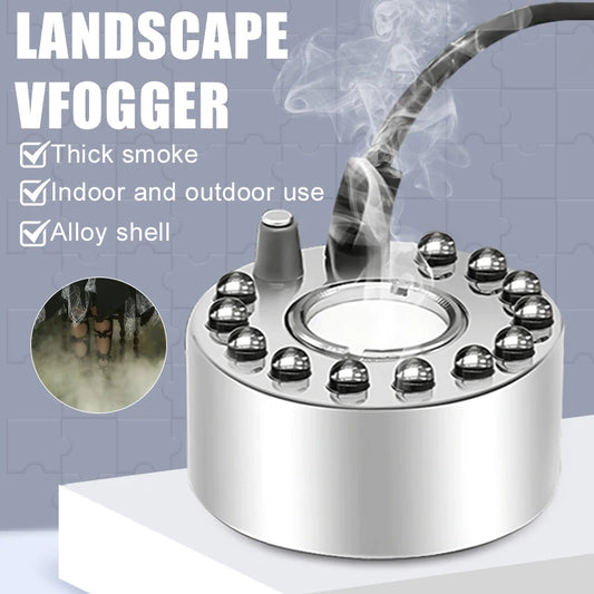 Party Mist Maker Water Pond Fountain Fogger 12 LED