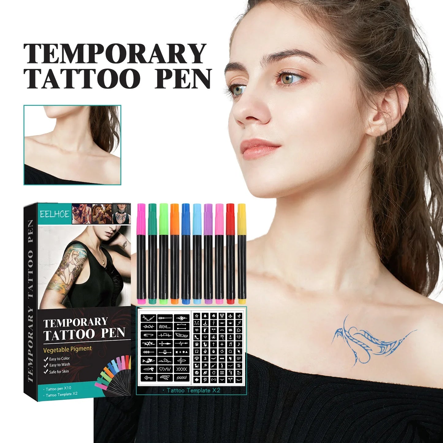 Temporary Tattoo Face Body Painting Pen