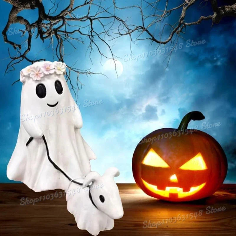 Resin Ghost Walking Dog Statue Decoration - Festivewarehouse™