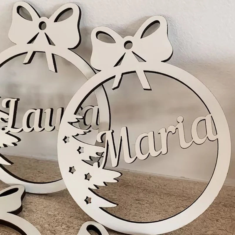 Personalized Laser-Cut Snowflake Bauble – Custom Christmas Tree Ornaments