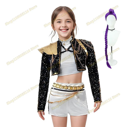 KPop Zoey Cosplay Costume Wig Shoes