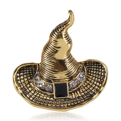 Metal Witch Hat Brooch for Man