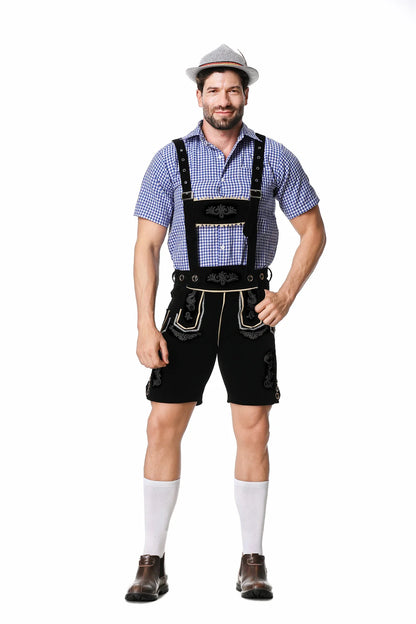 M-XXL Men German Oktoberfest Lederhosen Costume
