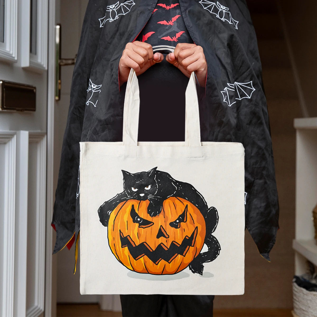 Trick Or Treat Theme Party Canvas Handbag - Festivewarehouse™