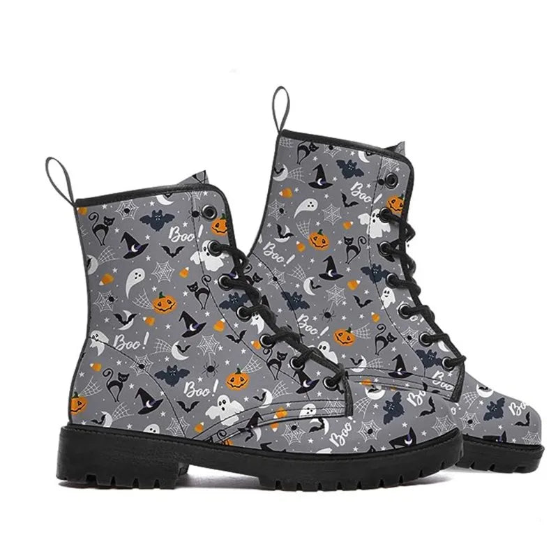 Low Heel Women Halloween Themed Boots