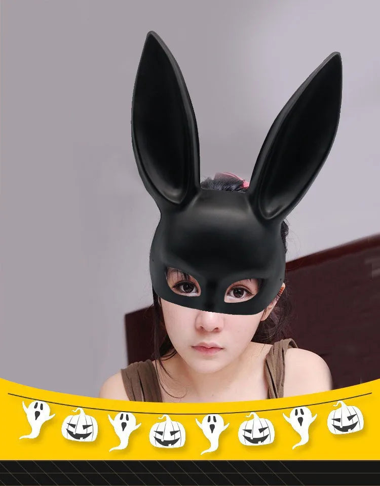 1pcs Black White Rabbit Mask