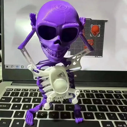 3D Mini Dancing Skeleton Skull Figures