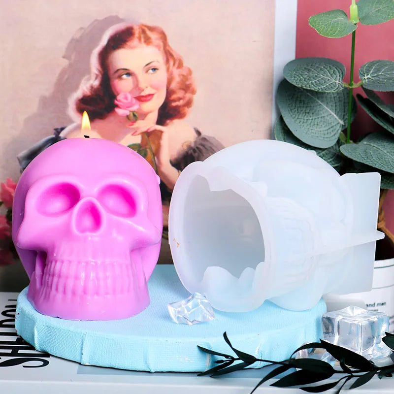 3D Skull Candle Silicone Mold