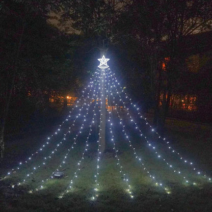 Led Star Waterfall String Light For Garden/Patio/Tree