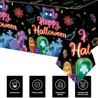 Halloween Fluorescent Tablecloth - Festivewarehouse™