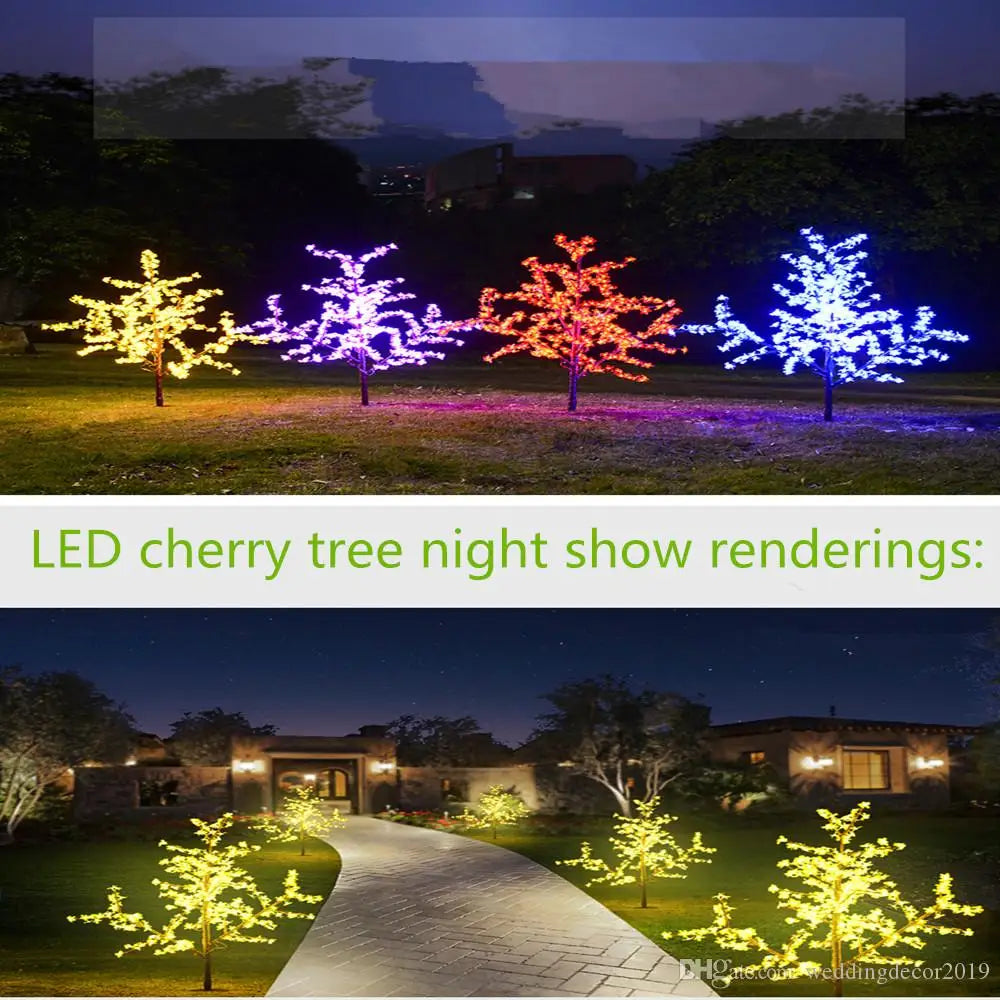 LED Cherry Blossom Christmas Tree Light – 1.5m Outdoor Lighting