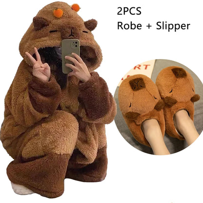 Winter Capybara Cosplay Costume Robes Adult