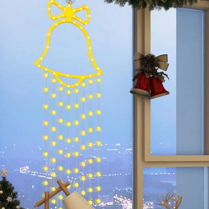 Christmas Bell  Window Curtains Lights LED