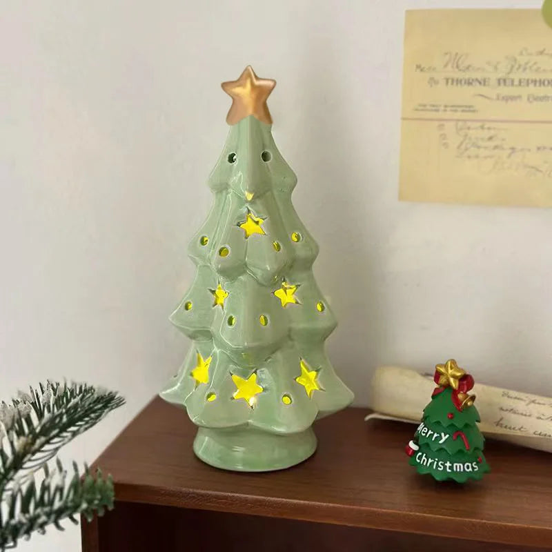 Adorable Ceramic Christmas Tree Figurine