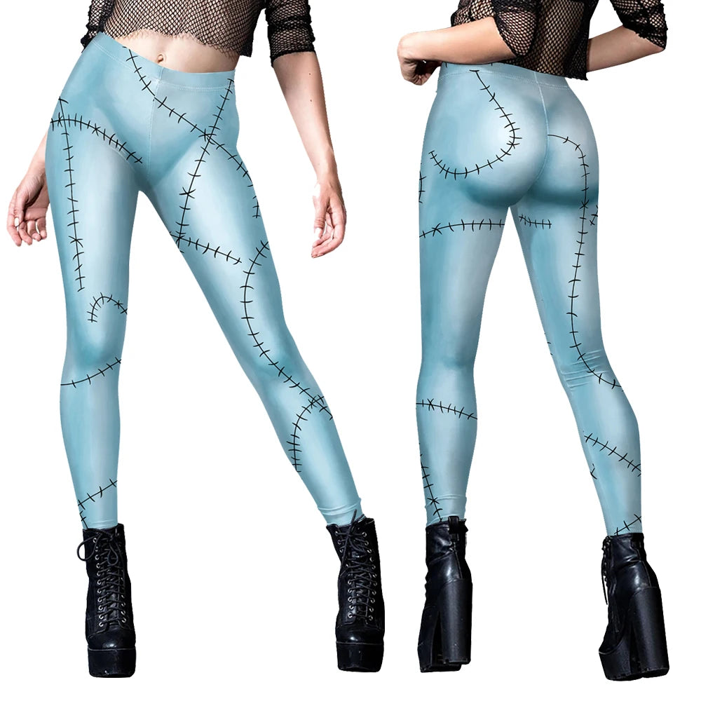 Women Slim Jumpsuit Catsuit Zentai Bodysuit Gothic Leggins