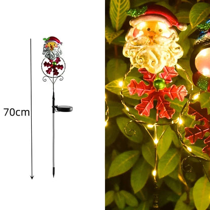 LED Solar Santa Claus Snowman Christmas Lights Outdoor Waterproof For Yard