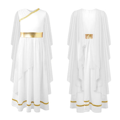 Girls Athena Costume Greek Princess Dress