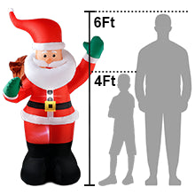 Santa Claus Inflatable LED Lights Yard Decorations