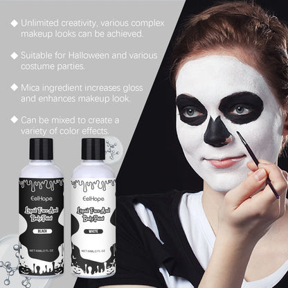 Halloween Party Liquid Face and Body Paint Black 120ml