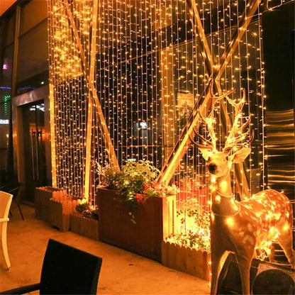 Fairy Lights Outdoor LED Solar Curtain Lights String 3/6M